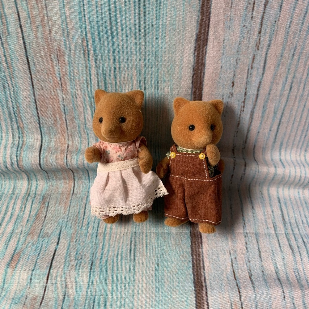 Adorable calico critters fox mom and dad Animal Figurines